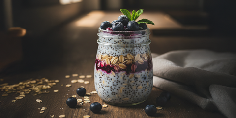 Овесена каша с боровинки и ленено семе